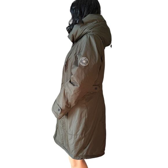 Madden Girl Juniors' Hooded Faux-Fur-Trim Parka- Size medium - Picture 8 of 15